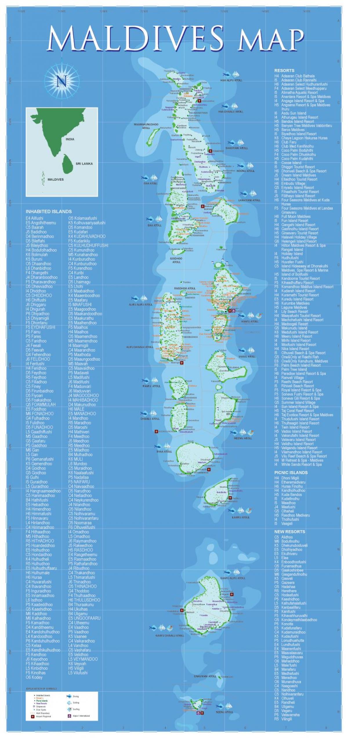 maldyvai geografinis žemėlapis