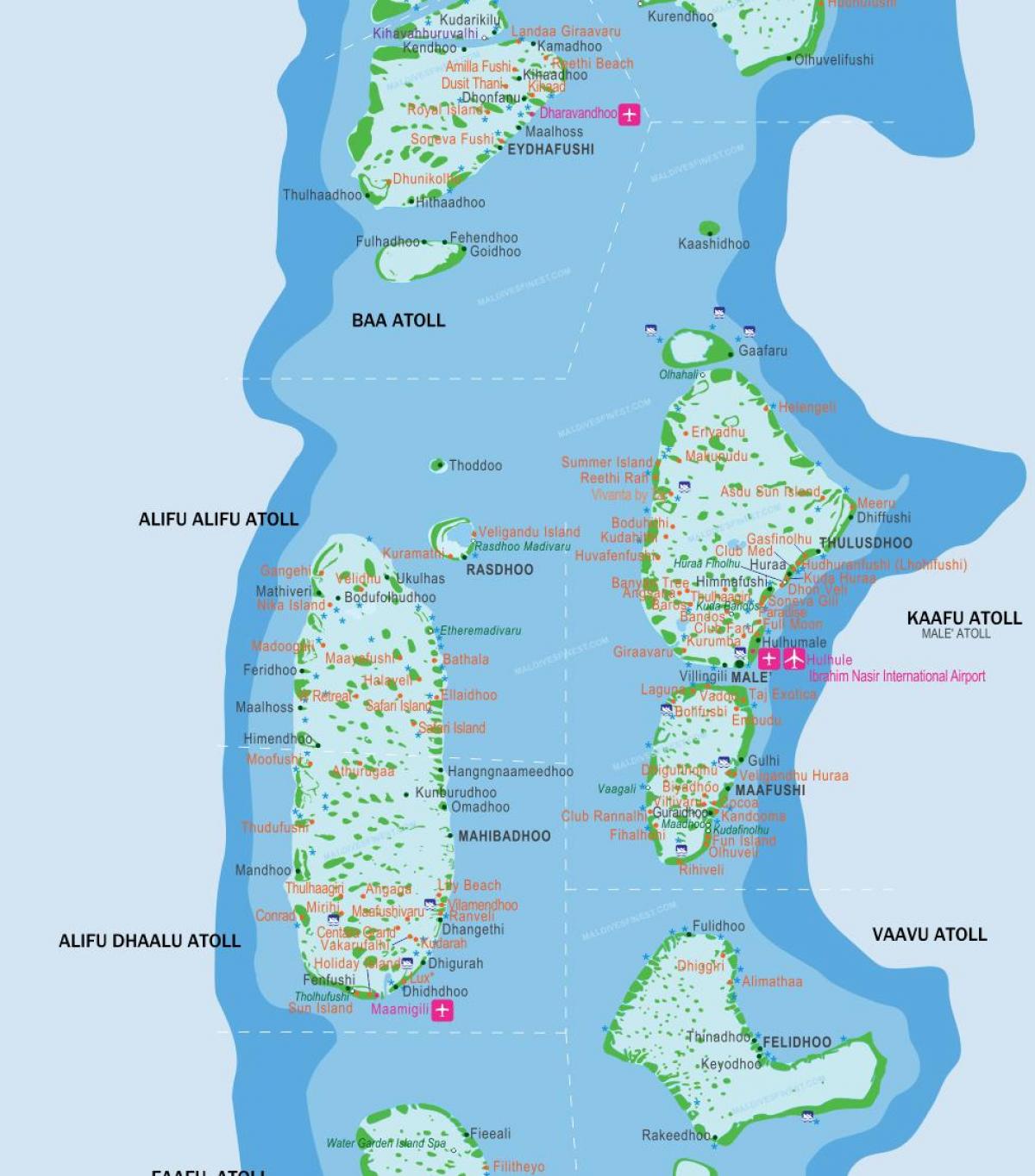 maldyvų salos vietą žemėlapyje