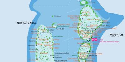 Maldyvų salos vietą žemėlapyje