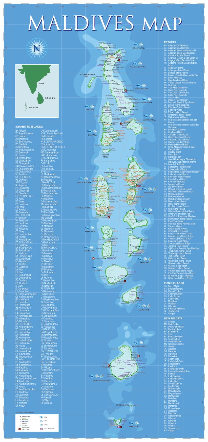 maldyvai geografinis žemėlapis