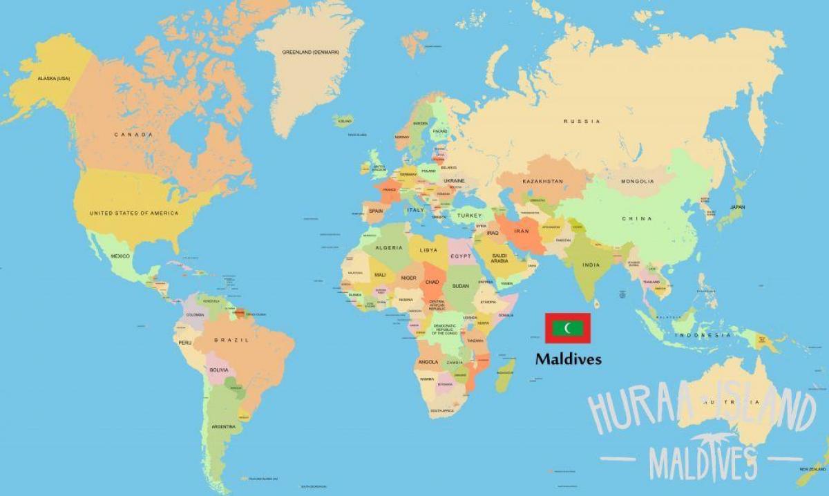 žemėlapis iš maldyvai į pasaulio žemėlapį