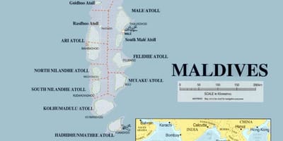 Žemėlapis maldyvai fizinio 