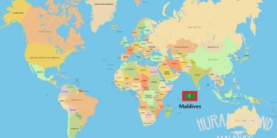 Žemėlapis iš maldyvai į pasaulio žemėlapį